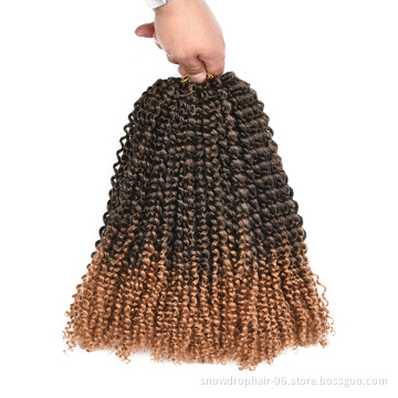 Free Sample Wholesale pre looped  Ombre 613 12Inch Braid Marley Bob Mali Bob Synthetic Crochet Braiding Hair Extensions